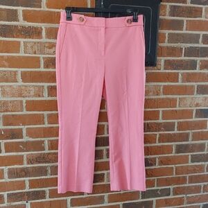 Ann Taylor Bubblegum Pink High Rise Kick Crop Size 6 (1597)